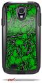 Scattered Skulls Green - Decal Style Vinyl Skin fits Otterbox Commuter Case for Samsung Galaxy S4 (CASE SOLD SEPARATELY)