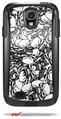 Scattered Skulls White - Decal Style Vinyl Skin fits Otterbox Commuter Case for Samsung Galaxy S4 (CASE SOLD SEPARATELY)