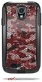 HEX Mesh Camo 01 Red - Decal Style Vinyl Skin fits Otterbox Commuter Case for Samsung Galaxy S4 (CASE SOLD SEPARATELY)