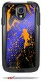 Halftone Splatter Orange Blue - Decal Style Vinyl Skin fits Otterbox Commuter Case for Samsung Galaxy S4 (CASE SOLD SEPARATELY)