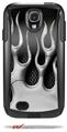 Metal Flames Chrome - Decal Style Vinyl Skin fits Otterbox Commuter Case for Samsung Galaxy S4 (CASE SOLD SEPARATELY)