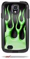 Metal Flames Green - Decal Style Vinyl Skin fits Otterbox Commuter Case for Samsung Galaxy S4 (CASE SOLD SEPARATELY)