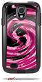 Alecias Swirl 02 Hot Pink - Decal Style Vinyl Skin fits Otterbox Commuter Case for Samsung Galaxy S4 (CASE SOLD SEPARATELY)