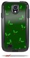 Christmas Holly Leaves on Green - Decal Style Vinyl Skin fits Otterbox Commuter Case for Samsung Galaxy S4 (CASE SOLD SEPARATELY)
