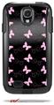 Pastel Butterflies Pink on Black - Decal Style Vinyl Skin fits Otterbox Commuter Case for Samsung Galaxy S4 (CASE SOLD SEPARATELY)