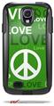 Love and Peace Green - Decal Style Vinyl Skin fits Otterbox Commuter Case for Samsung Galaxy S4 (CASE SOLD SEPARATELY)