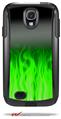 Fire Green - Decal Style Vinyl Skin fits Otterbox Commuter Case for Samsung Galaxy S4 (CASE SOLD SEPARATELY)