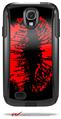 Big Kiss Red Lips on Black - Decal Style Vinyl Skin fits Otterbox Commuter Case for Samsung Galaxy S4 (CASE SOLD SEPARATELY)