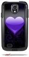 Glass Heart Grunge Purple - Decal Style Vinyl Skin fits Otterbox Commuter Case for Samsung Galaxy S4 (CASE SOLD SEPARATELY)