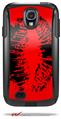 Big Kiss Black on Red - Decal Style Vinyl Skin fits Otterbox Commuter Case for Samsung Galaxy S4 (CASE SOLD SEPARATELY)