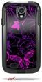 Twisted Garden Purple and Hot Pink - Decal Style Vinyl Skin fits Otterbox Commuter Case for Samsung Galaxy S4 (CASE SOLD SEPARATELY)
