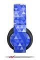 Vinyl Decal Skin Wrap compatible with Original Sony PlayStation 4 Gold Wireless Headphones Triangle Mosaic Blue (PS4 HEADPHONES NOT INCLUDED)