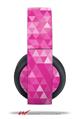Vinyl Decal Skin Wrap compatible with Original Sony PlayStation 4 Gold Wireless Headphones Triangle Mosaic Fuchsia (PS4 HEADPHONES NOT INCLUDED)