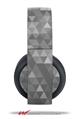 Vinyl Decal Skin Wrap compatible with Original Sony PlayStation 4 Gold Wireless Headphones Triangle Mosaic Gray (PS4 HEADPHONES NOT INCLUDED)