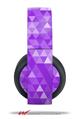 Vinyl Decal Skin Wrap compatible with Original Sony PlayStation 4 Gold Wireless Headphones Triangle Mosaic Purple (PS4 HEADPHONES NOT INCLUDED)