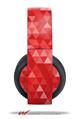 Vinyl Decal Skin Wrap compatible with Original Sony PlayStation 4 Gold Wireless Headphones Triangle Mosaic Red (PS4 HEADPHONES NOT INCLUDED)