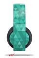 Vinyl Decal Skin Wrap compatible with Original Sony PlayStation 4 Gold Wireless Headphones Triangle Mosaic Seafoam Green (PS4 HEADPHONES NOT INCLUDED)
