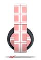 Vinyl Decal Skin Wrap compatible with Original Sony PlayStation 4 Gold Wireless Headphones Squared Pink (PS4 HEADPHONES NOT INCLUDED)
