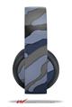 Vinyl Decal Skin Wrap compatible with Original Sony PlayStation 4 Gold Wireless Headphones Camouflage Blue (PS4 HEADPHONES NOT INCLUDED)