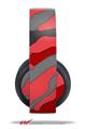 Vinyl Decal Skin Wrap compatible with Original Sony PlayStation 4 Gold Wireless Headphones Camouflage Red (PS4 HEADPHONES NOT INCLUDED)