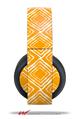 Vinyl Decal Skin Wrap compatible with Original Sony PlayStation 4 Gold Wireless Headphones Wavey Orange (PS4 HEADPHONES NOT INCLUDED)