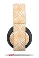 Vinyl Decal Skin Wrap compatible with Original Sony PlayStation 4 Gold Wireless Headphones Wavey Peach (PS4 HEADPHONES NOT INCLUDED)