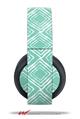 Vinyl Decal Skin Wrap compatible with Original Sony PlayStation 4 Gold Wireless Headphones Wavey Seafoam Green (PS4 HEADPHONES NOT INCLUDED)