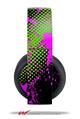 Vinyl Decal Skin Wrap compatible with Original Sony PlayStation 4 Gold Wireless Headphones Halftone Splatter Hot Pink Green (PS4 HEADPHONES NOT INCLUDED)