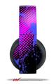 Vinyl Decal Skin Wrap compatible with Original Sony PlayStation 4 Gold Wireless Headphones Halftone Splatter Blue Hot Pink (PS4 HEADPHONES NOT INCLUDED)