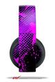Vinyl Decal Skin Wrap compatible with Original Sony PlayStation 4 Gold Wireless Headphones Halftone Splatter Hot Pink Purple (PS4 HEADPHONES NOT INCLUDED)