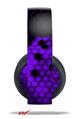 Vinyl Decal Skin Wrap compatible with Original Sony PlayStation 4 Gold Wireless Headphones HEX Purple (PS4 HEADPHONES NOT INCLUDED)