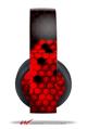 Vinyl Decal Skin Wrap compatible with Original Sony PlayStation 4 Gold Wireless Headphones HEX Red (PS4 HEADPHONES NOT INCLUDED)