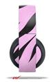 Vinyl Decal Skin Wrap compatible with Original Sony PlayStation 4 Gold Wireless Headphones Zebra Skin Pink (PS4 HEADPHONES NOT INCLUDED)