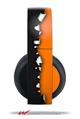 Vinyl Decal Skin Wrap compatible with Original Sony PlayStation 4 Gold Wireless Headphones Ripped Colors Black Orange (PS4 HEADPHONES NOT INCLUDED)