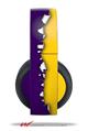 Vinyl Decal Skin Wrap compatible with Original Sony PlayStation 4 Gold Wireless Headphones Ripped Colors Purple Yellow (PS4 HEADPHONES NOT INCLUDED)