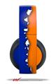 Vinyl Decal Skin Wrap compatible with Original Sony PlayStation 4 Gold Wireless Headphones Ripped Colors Blue Orange (PS4 HEADPHONES NOT INCLUDED)