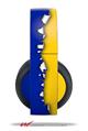 Vinyl Decal Skin Wrap compatible with Original Sony PlayStation 4 Gold Wireless Headphones Ripped Colors Blue Yellow (PS4 HEADPHONES NOT INCLUDED)
