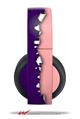 Vinyl Decal Skin Wrap compatible with Original Sony PlayStation 4 Gold Wireless Headphones Ripped Colors Purple Pink (PS4 HEADPHONES NOT INCLUDED)