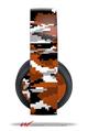 Vinyl Decal Skin Wrap compatible with Original Sony PlayStation 4 Gold Wireless Headphones WraptorCamo Digital Camo Burnt Orange (PS4 HEADPHONES NOT INCLUDED)