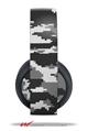 Vinyl Decal Skin Wrap compatible with Original Sony PlayStation 4 Gold Wireless Headphones WraptorCamo Digital Camo Gray (PS4 HEADPHONES NOT INCLUDED)