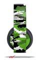 Vinyl Decal Skin Wrap compatible with Original Sony PlayStation 4 Gold Wireless Headphones WraptorCamo Digital Camo Green (PS4 HEADPHONES NOT INCLUDED)