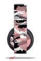 Vinyl Decal Skin Wrap compatible with Original Sony PlayStation 4 Gold Wireless Headphones WraptorCamo Digital Camo Pink (PS4 HEADPHONES NOT INCLUDED)