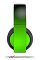 Vinyl Decal Skin Wrap compatible with Original Sony PlayStation 4 Gold Wireless Headphones Smooth Fades Green Black (PS4 HEADPHONES NOT INCLUDED)