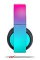 Vinyl Decal Skin Wrap compatible with Original Sony PlayStation 4 Gold Wireless Headphones Smooth Fades Neon Teal Hot Pink (PS4 HEADPHONES NOT INCLUDED)