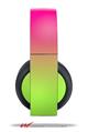Vinyl Decal Skin Wrap compatible with Original Sony PlayStation 4 Gold Wireless Headphones Smooth Fades Neon Green Hot Pink (PS4 HEADPHONES NOT INCLUDED)