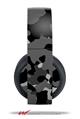 Vinyl Decal Skin Wrap compatible with Original Sony PlayStation 4 Gold Wireless Headphones WraptorCamo Old School Camouflage Camo Black (PS4 HEADPHONES NOT INCLUDED)