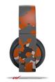 Vinyl Decal Skin Wrap compatible with Original Sony PlayStation 4 Gold Wireless Headphones WraptorCamo Old School Camouflage Camo Orange Burnt (PS4 HEADPHONES NOT INCLUDED)
