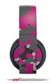 Vinyl Decal Skin Wrap compatible with Original Sony PlayStation 4 Gold Wireless Headphones WraptorCamo Old School Camouflage Camo Fuschia Hot Pink (PS4 HEADPHONES NOT INCLUDED)