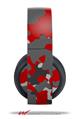 Vinyl Decal Skin Wrap compatible with Original Sony PlayStation 4 Gold Wireless Headphones WraptorCamo Old School Camouflage Camo Red (PS4 HEADPHONES NOT INCLUDED)