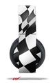 Vinyl Decal Skin Wrap compatible with Original Sony PlayStation 4 Gold Wireless Headphones Checkered Racing Flag (PS4 HEADPHONES NOT INCLUDED)